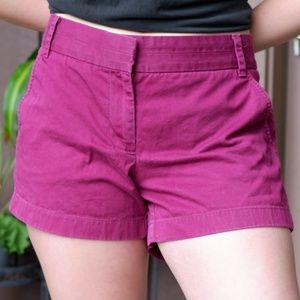 J. CREW MAGENTA SHORTS